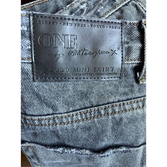 One Teaspoon High Waist Dark Gray 2020 Mini Skirt‎ - Picture 4 of 5